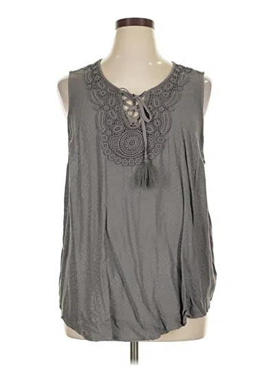 Torrid Sleeveless Blouse In Gray