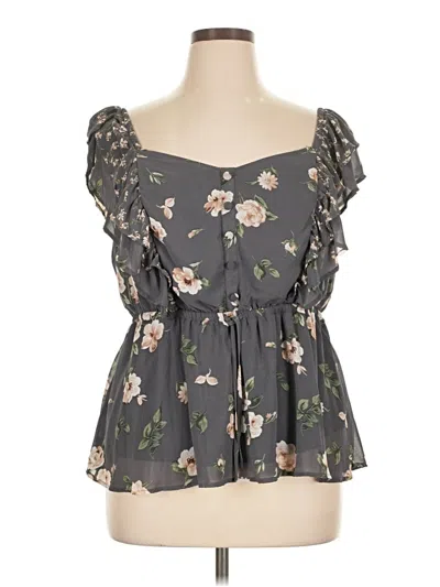 Pre-owned Torrid Sleeveless Blouse In Gray