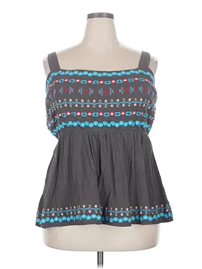 Pre-owned Torrid Sleeveless Blouse In Gray
