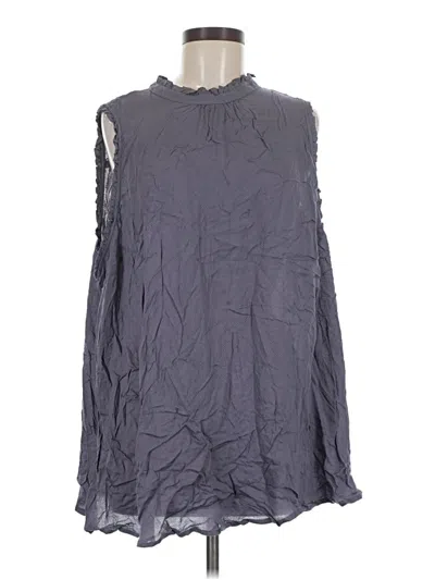 Torrid Sleeveless Blouse In Gray