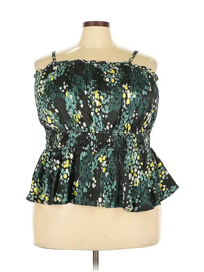 Pre-owned Torrid Sleeveless Blouse In Green
