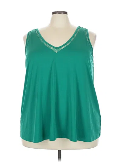 Pre-owned Torrid Sleeveless Blouse In Green