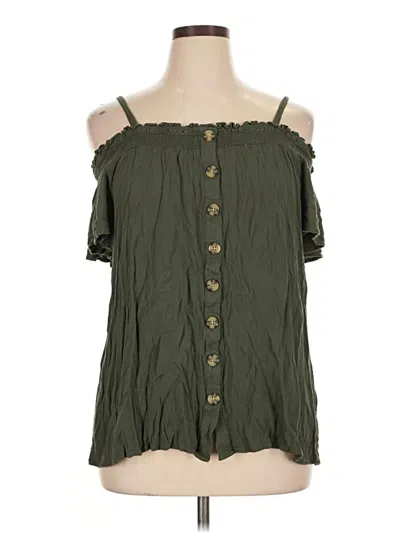 Pre-owned Torrid Sleeveless Blouse In Green