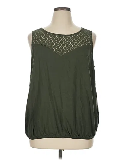 Torrid Sleeveless Blouse In Green