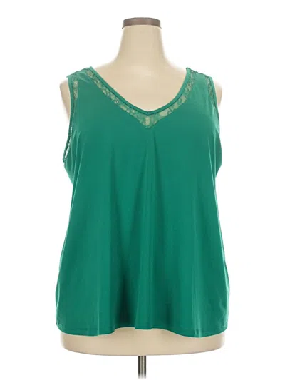 Pre-owned Torrid Sleeveless Blouse In Green