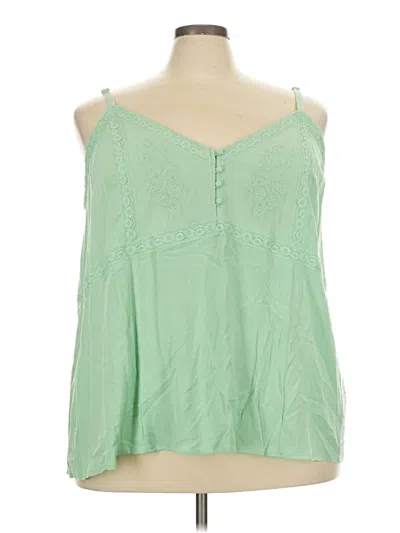 Pre-owned Torrid Sleeveless Blouse In Green