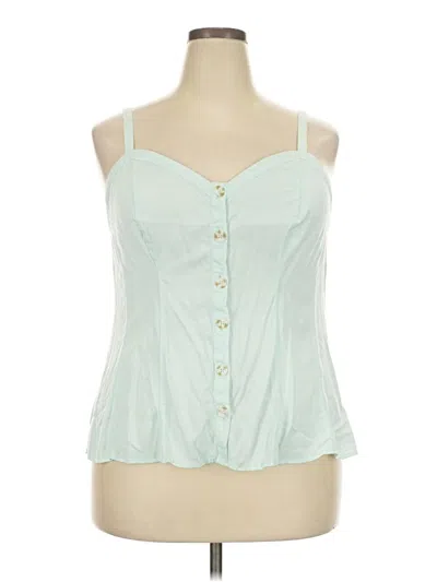 Pre-owned Torrid Sleeveless Blouse In Green
