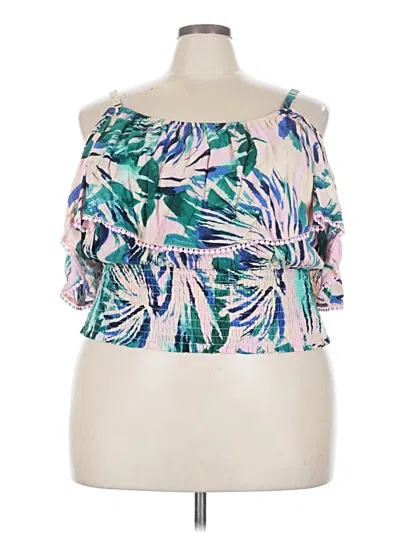 Pre-owned Torrid Sleeveless Blouse In Green