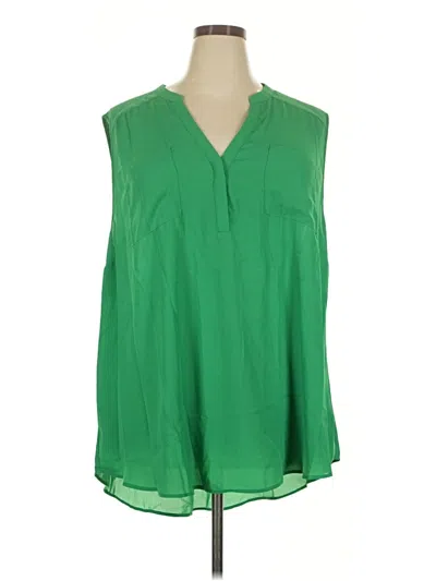 Pre-owned Torrid Sleeveless Blouse In Green