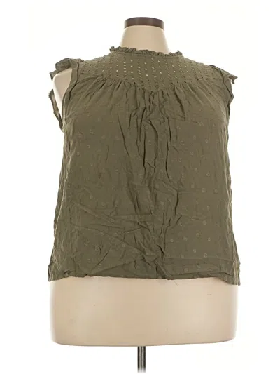 Pre-owned Torrid Sleeveless Blouse In Green