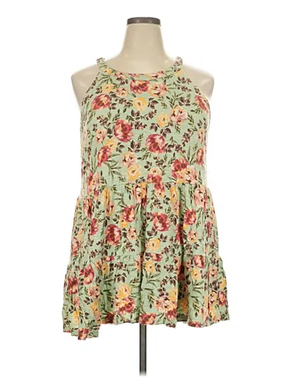 Pre-owned Torrid Sleeveless Blouse In Green