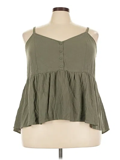 Pre-owned Torrid Sleeveless Blouse In Green