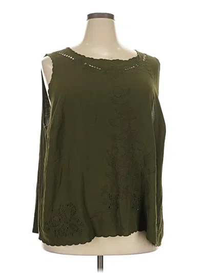 Pre-owned Torrid Sleeveless Blouse In Green