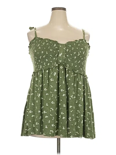 Pre-owned Torrid Sleeveless Blouse In Green