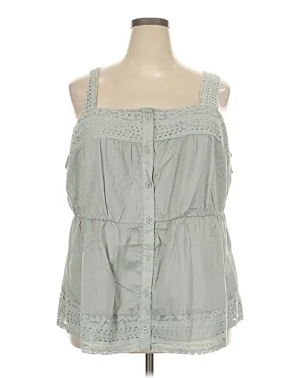 Pre-owned Torrid Sleeveless Blouse In Green