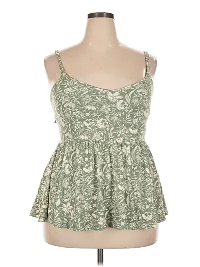 Pre-owned Torrid Sleeveless Blouse In Green