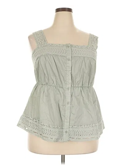 Pre-owned Torrid Sleeveless Blouse In Green
