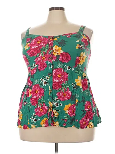 Pre-owned Torrid Sleeveless Blouse In Green