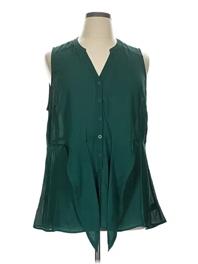 Pre-owned Torrid Sleeveless Blouse In Green