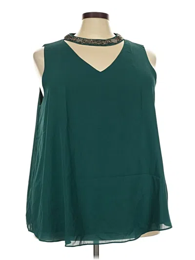 Torrid Sleeveless Blouse In Green