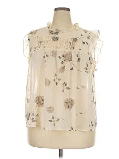 Pre-owned Torrid Sleeveless Blouse In Ivory