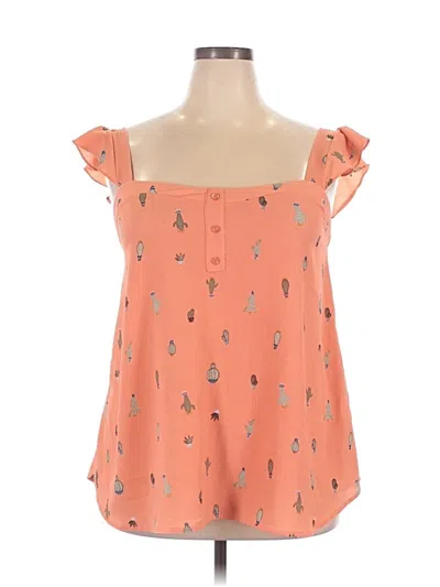 Pre-owned Torrid Sleeveless Blouse In Orange