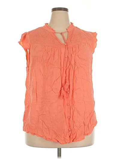 Pre-owned Torrid Sleeveless Blouse In Orange
