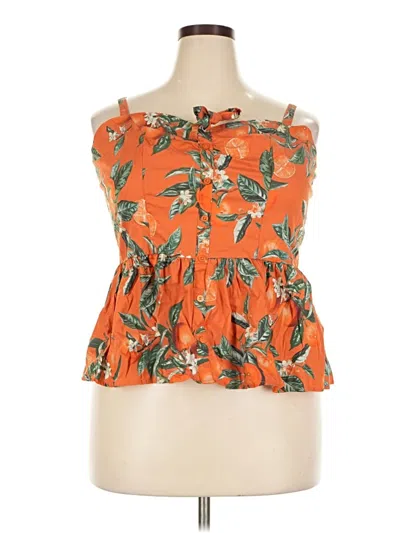 Pre-owned Torrid Sleeveless Blouse In Orange