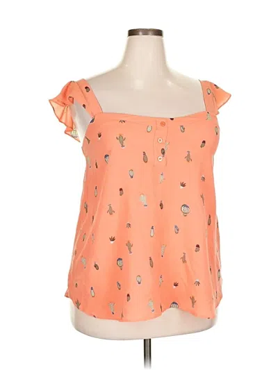 Pre-owned Torrid Sleeveless Blouse In Orange