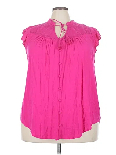 Pre-owned Torrid Sleeveless Blouse In Pink