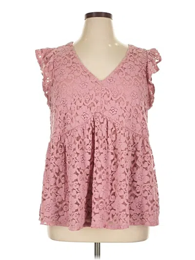 Pre-owned Torrid Sleeveless Blouse In Pink