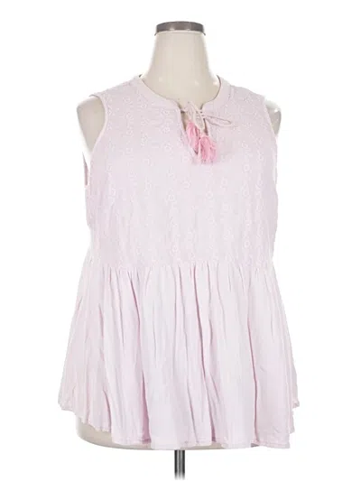 Pre-owned Torrid Sleeveless Blouse In Pink