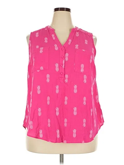 Pre-owned Torrid Sleeveless Blouse In Pink
