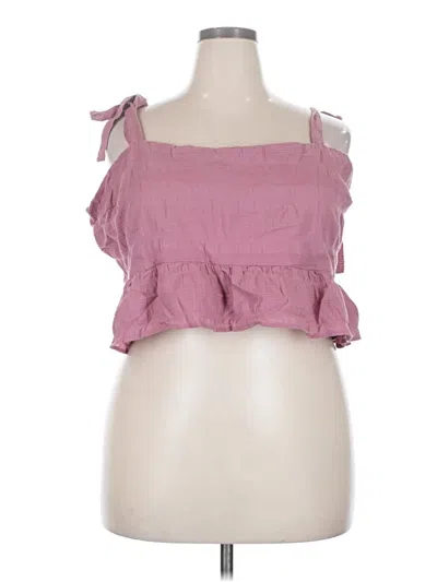 Pre-owned Torrid Sleeveless Blouse In Pink