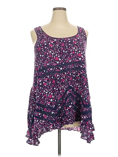 Pre-owned Torrid Sleeveless Blouse In Purple