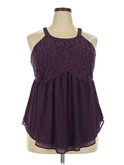 Pre-owned Torrid Sleeveless Blouse In Purple