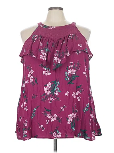 Pre-owned Torrid Sleeveless Blouse In Purple
