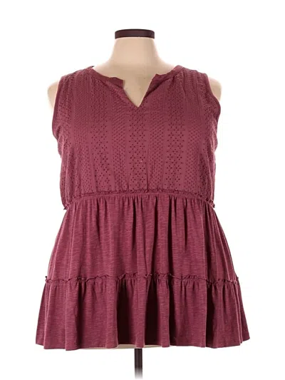 Pre-owned Torrid Sleeveless Blouse In Purple