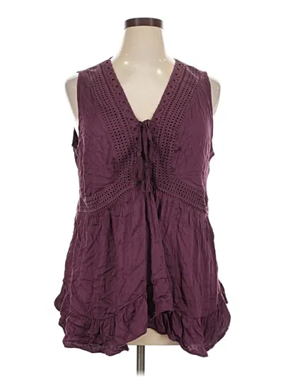Pre-owned Torrid Sleeveless Blouse In Purple