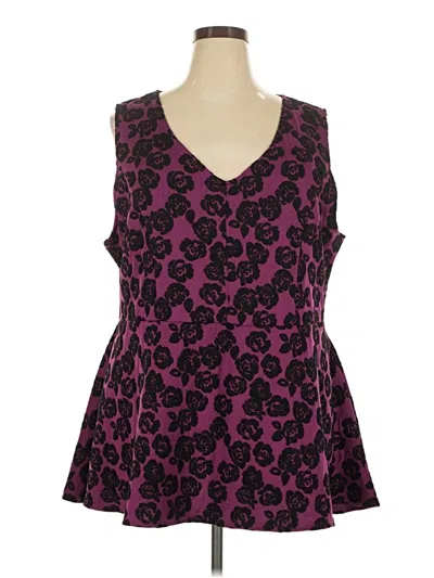 Pre-owned Torrid Sleeveless Blouse In Purple