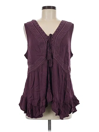 Pre-owned Torrid Sleeveless Blouse In Purple