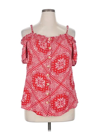 Pre-owned Torrid Sleeveless Blouse In Red