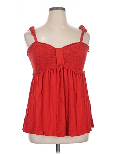 Pre-owned Torrid Sleeveless Blouse In Red