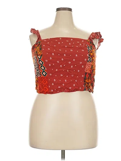 Pre-owned Torrid Sleeveless Blouse In Red