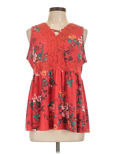 Pre-owned Torrid Sleeveless Blouse In Red