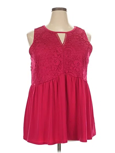 Pre-owned Torrid Sleeveless Blouse In Red