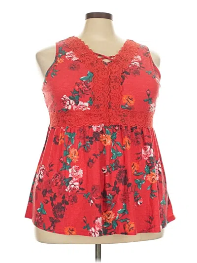 Pre-owned Torrid Sleeveless Blouse In Red