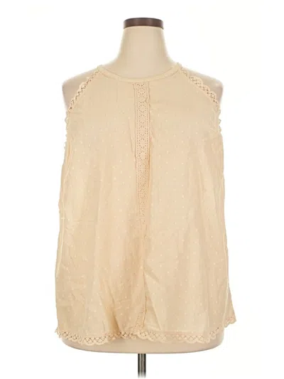 Pre-owned Torrid Sleeveless Blouse In Tan
