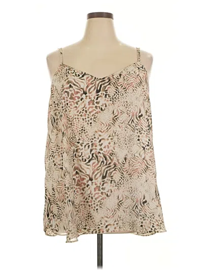 Pre-owned Torrid Sleeveless Blouse In Tan
