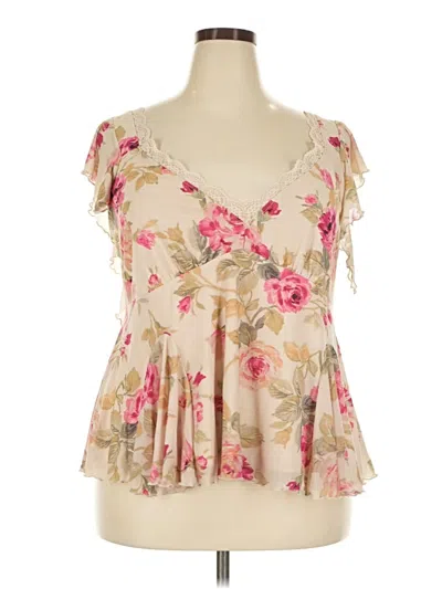 Pre-owned Torrid Sleeveless Blouse In Tan